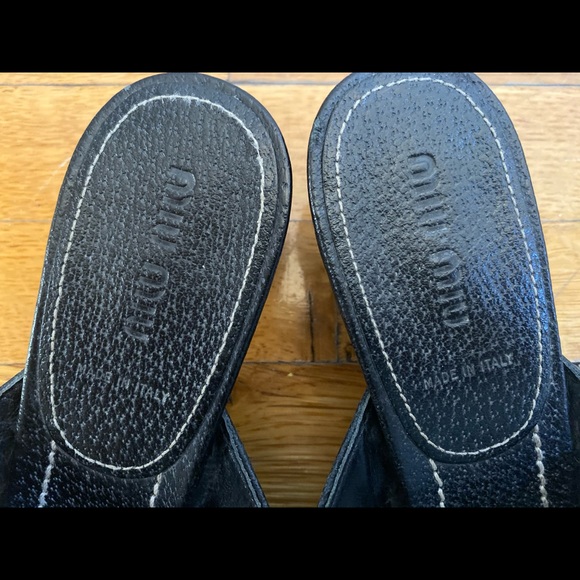 Miu Miu black leather sandals - Picture 3 of 8